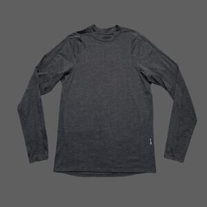 ASRV Performance Mock Neck Long Sleeve Dark Gray Shirt L